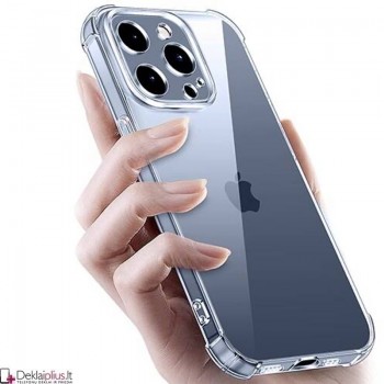Silikoninis-Anti shock dėklas - permatomas 1.5 mm. (Apple Iphone 15 Pro Max)
